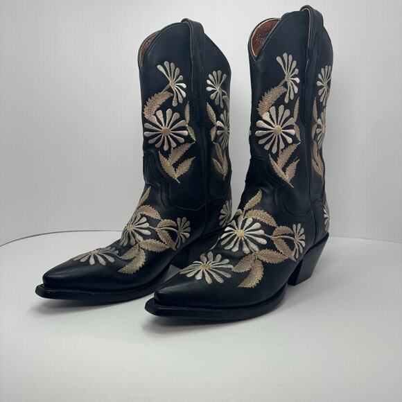 Dan Post Boots Women's Western Ranch Daisy Embroider Size 6.5 - Picture 5 of 7